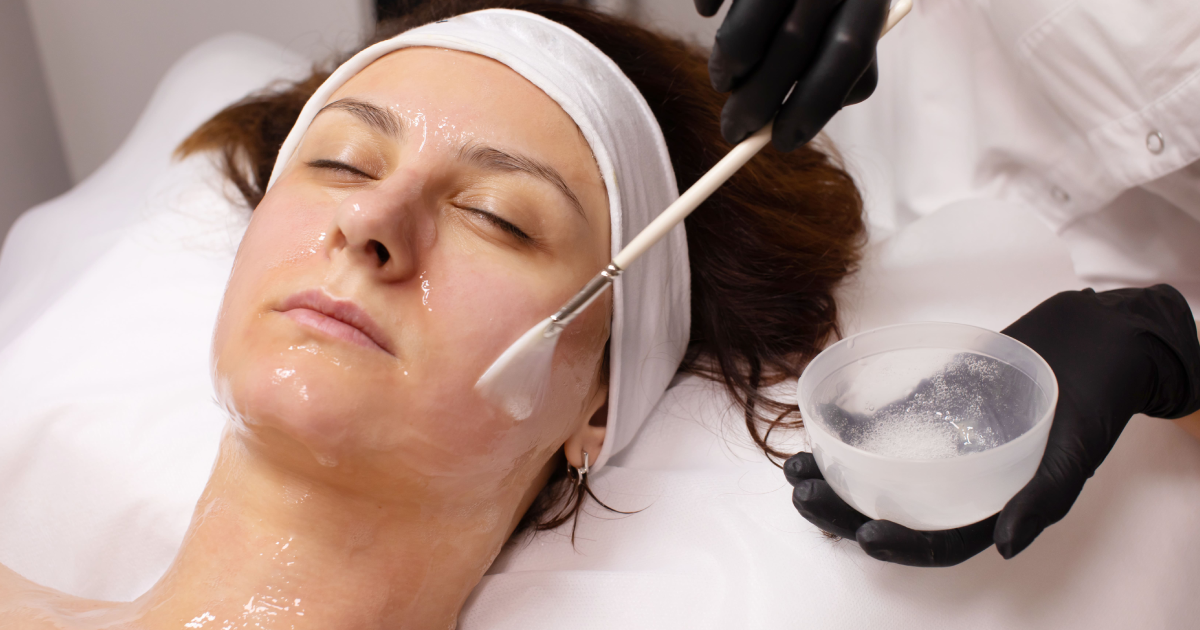 Woman receiving a regular facials treatment at a spa clinic in Allen, TX
