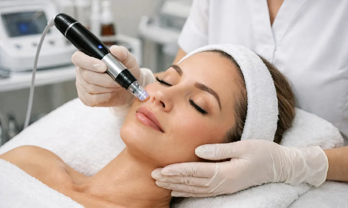 Hydrodermabrasion Facial for gentle exfoliation and pore cleansing